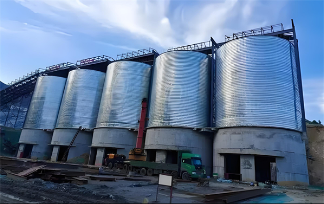 清远螺旋卷板仓施工现场